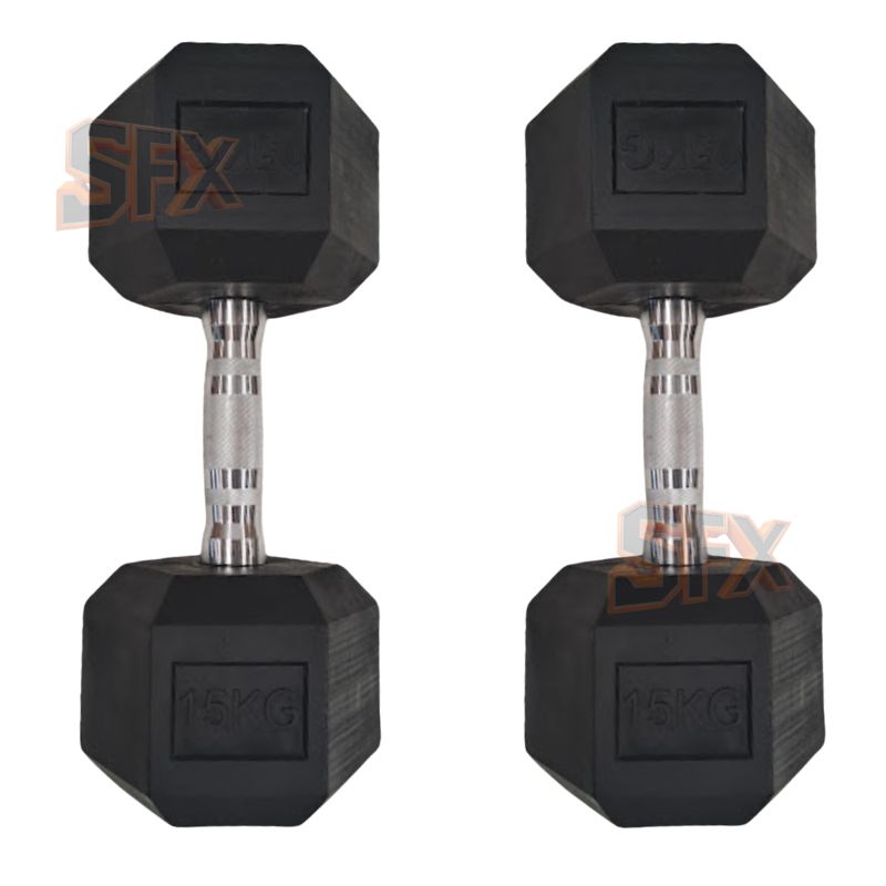 Par Mancuerna Hexagonal 15 kilos