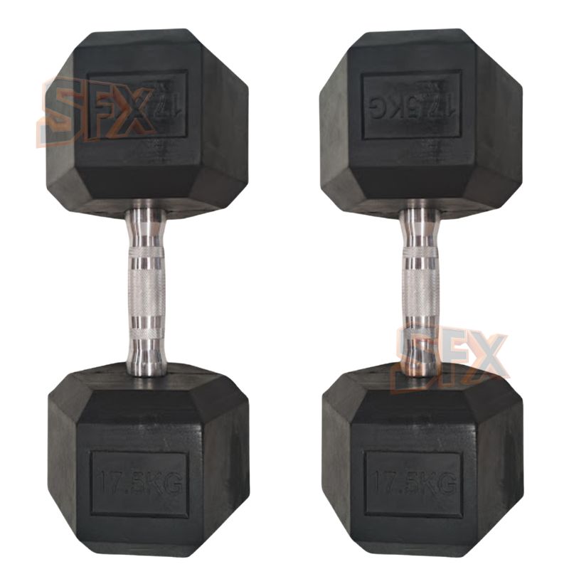 Par Mancuerna Hexagonal 17,5 kilos